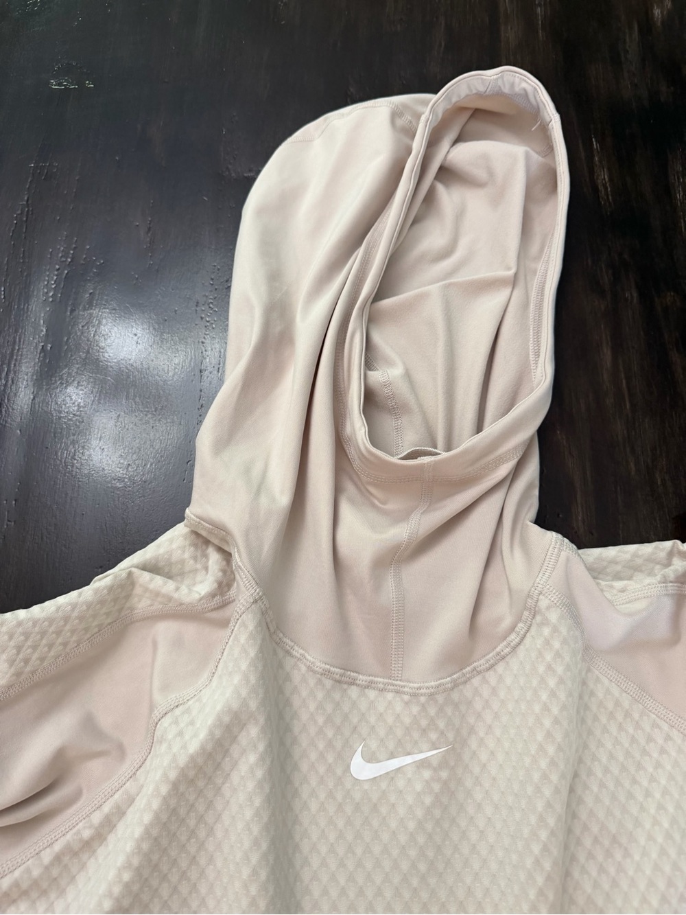 Nike Women's Light Beige Cream Hooded Sweater - Picture 4 of 8